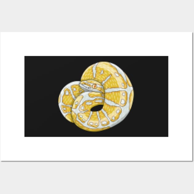 8bit albino ball python Wall Art by Artbychb